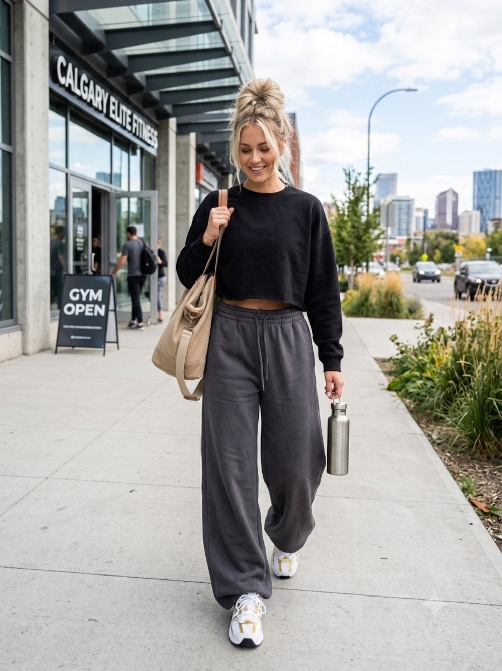 We Wore What size M cropped sweatshirt top